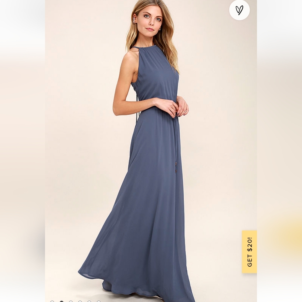 Lulu's Be Mellow Halter Dress